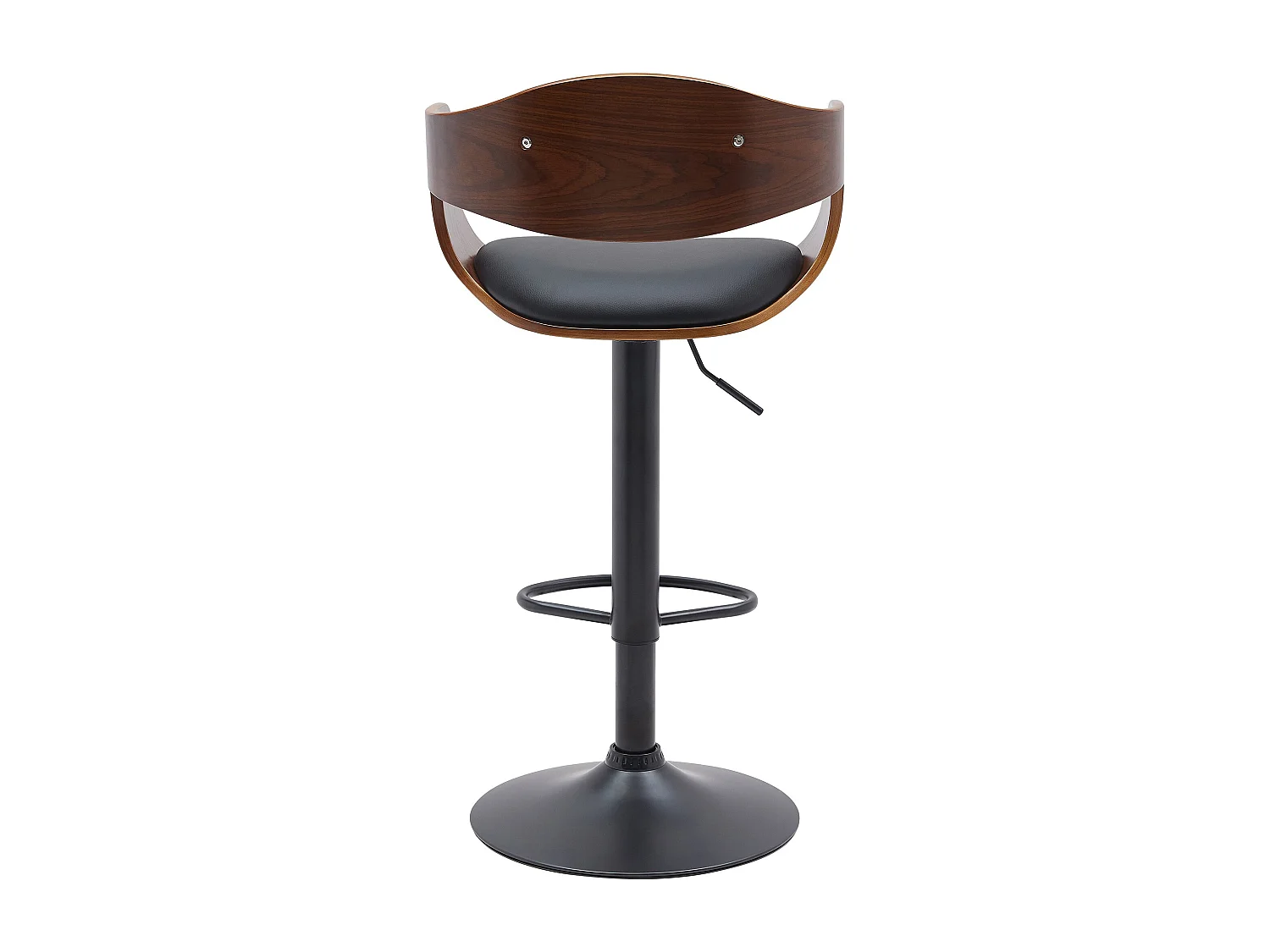 Tabouret de bar - Similicuir - Noyer / Noir - Kingston