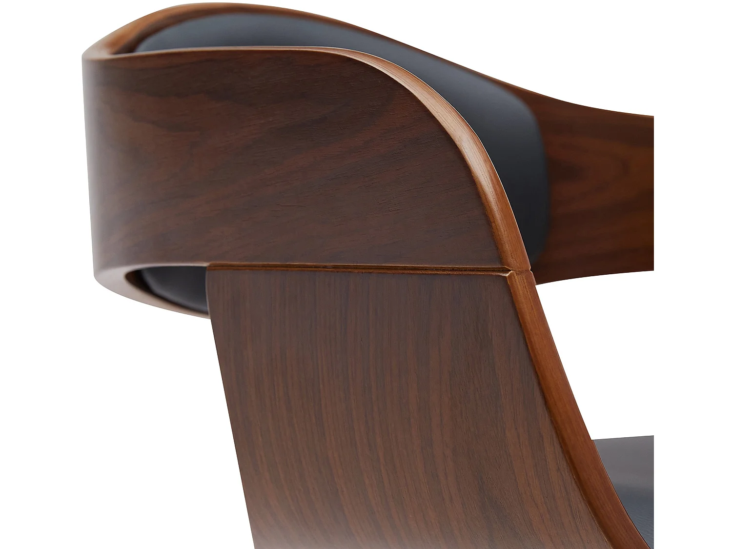 Tabouret de bar - Similicuir - Noyer / Noir - Kingston