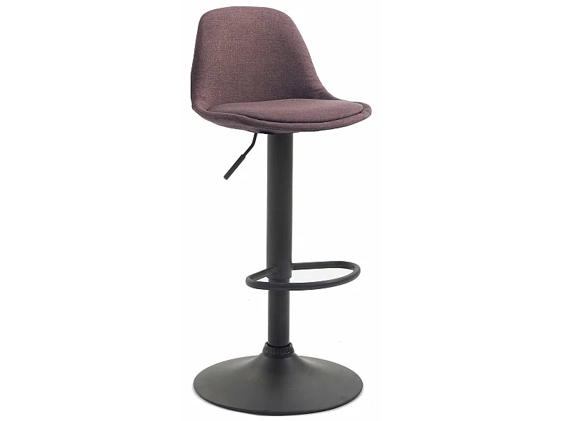 Tabouret de bar - Tissu & Métal - Marron - Kiel