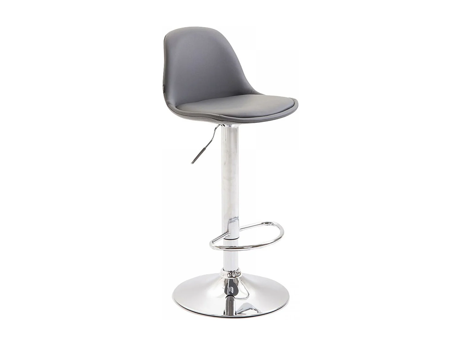 Tabouret de bar - Similicuir & Métal - Gris - Kiel