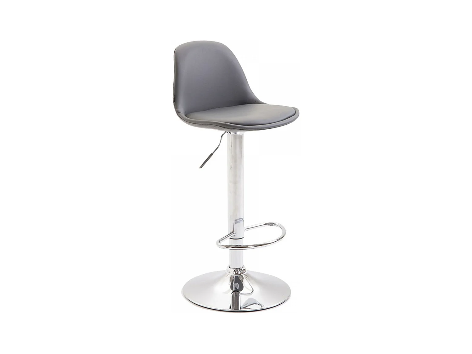 Barhocker - Kunstleder & Metall - grau - Kiel