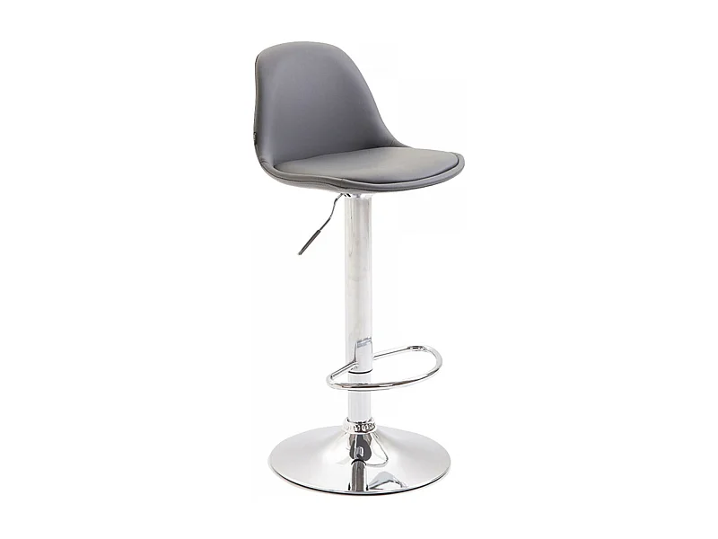 Tabouret de bar - Similicuir & Métal - Gris - Kiel