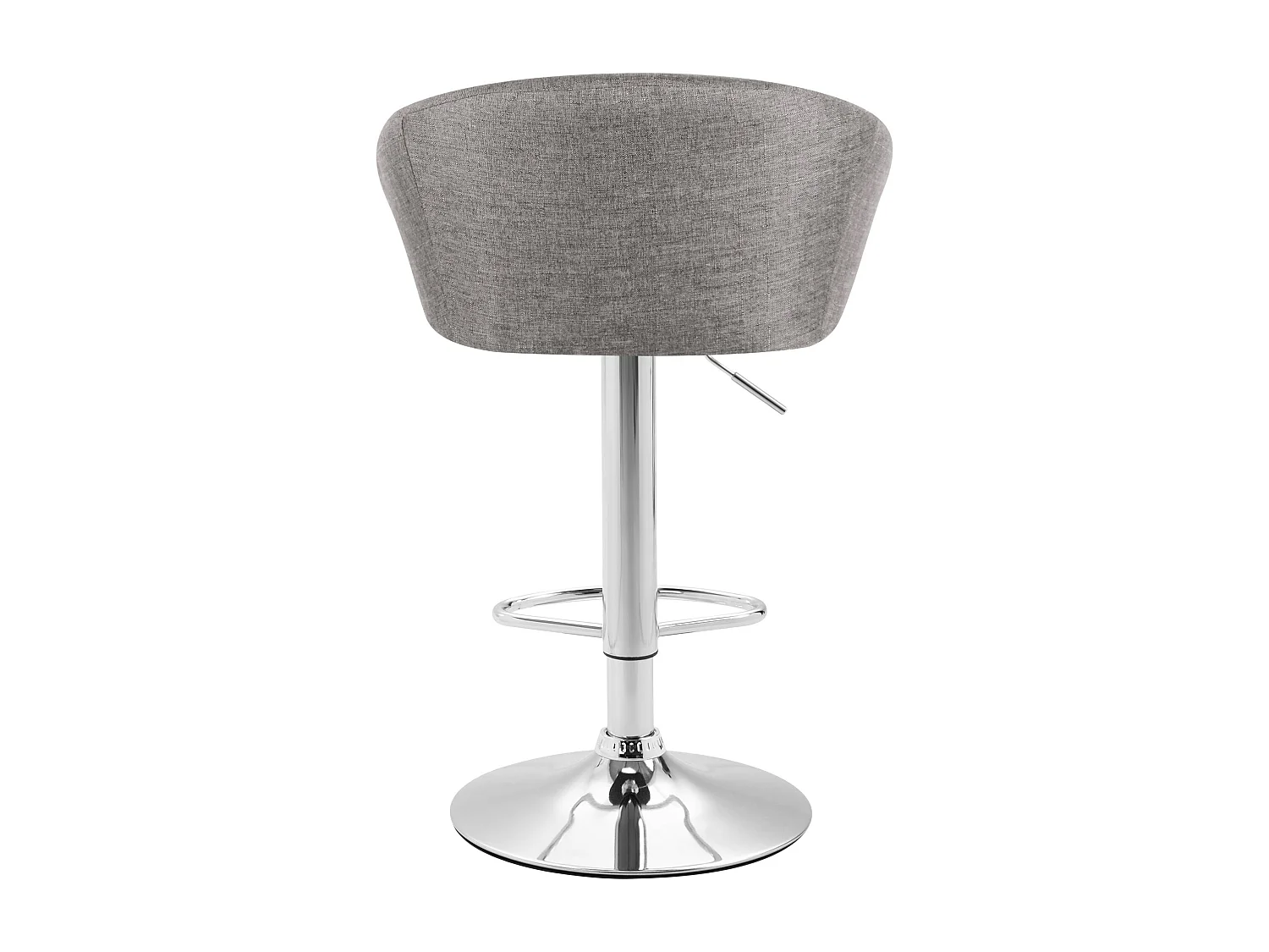 Tabourets de bar - Tissu & Métal chromé - Gris clair - Miami V2