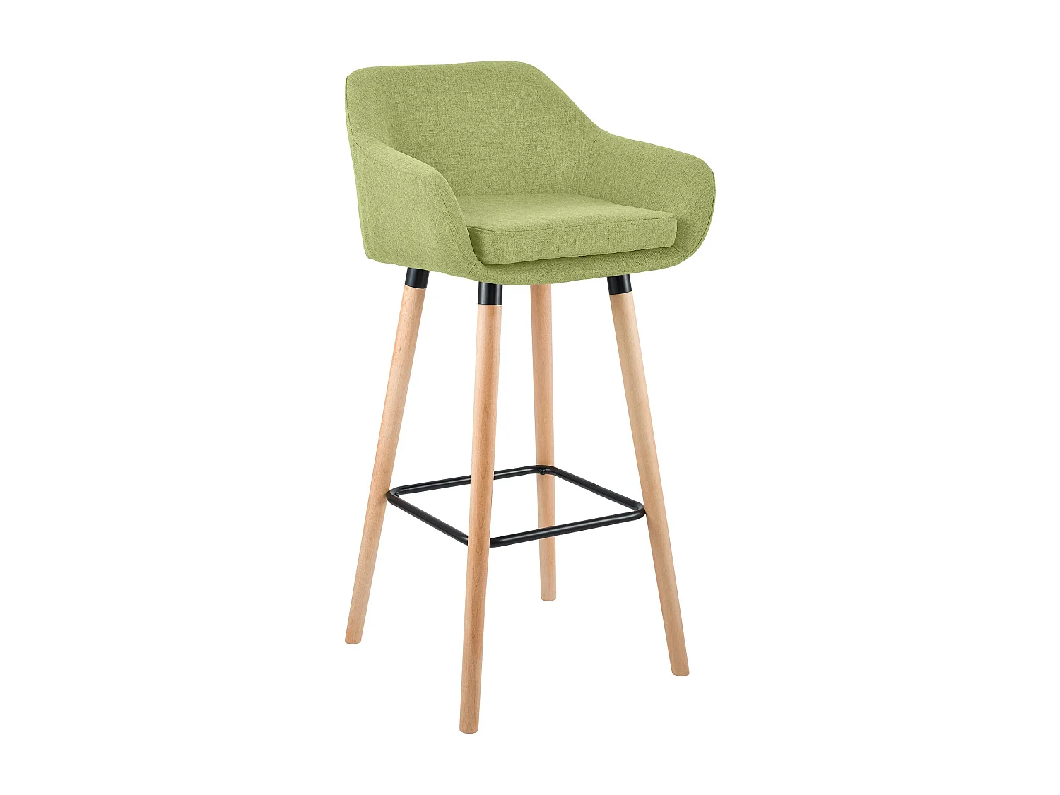 Tabouret de bar - Tissu - Vert clair - Grant