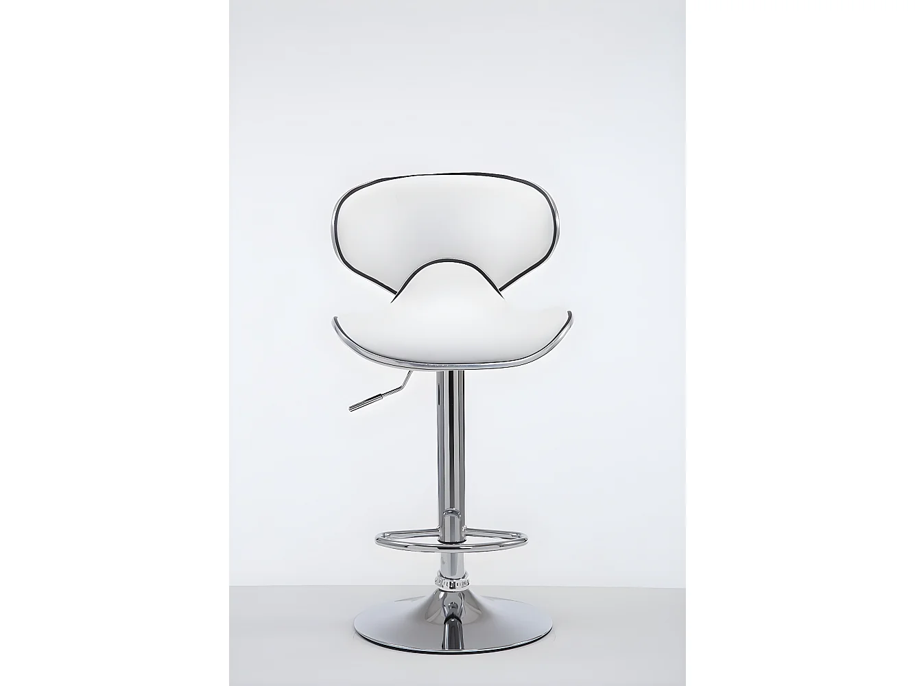 Barkruk - Kunstleer & Metaal in chroomoptiek - wit - Las Vegas V2