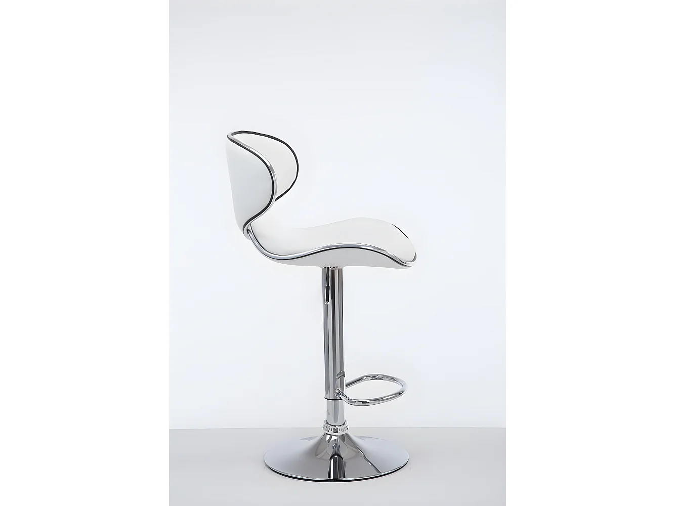 Barkruk - Kunstleer & Metaal in chroomoptiek - wit - Las Vegas V2