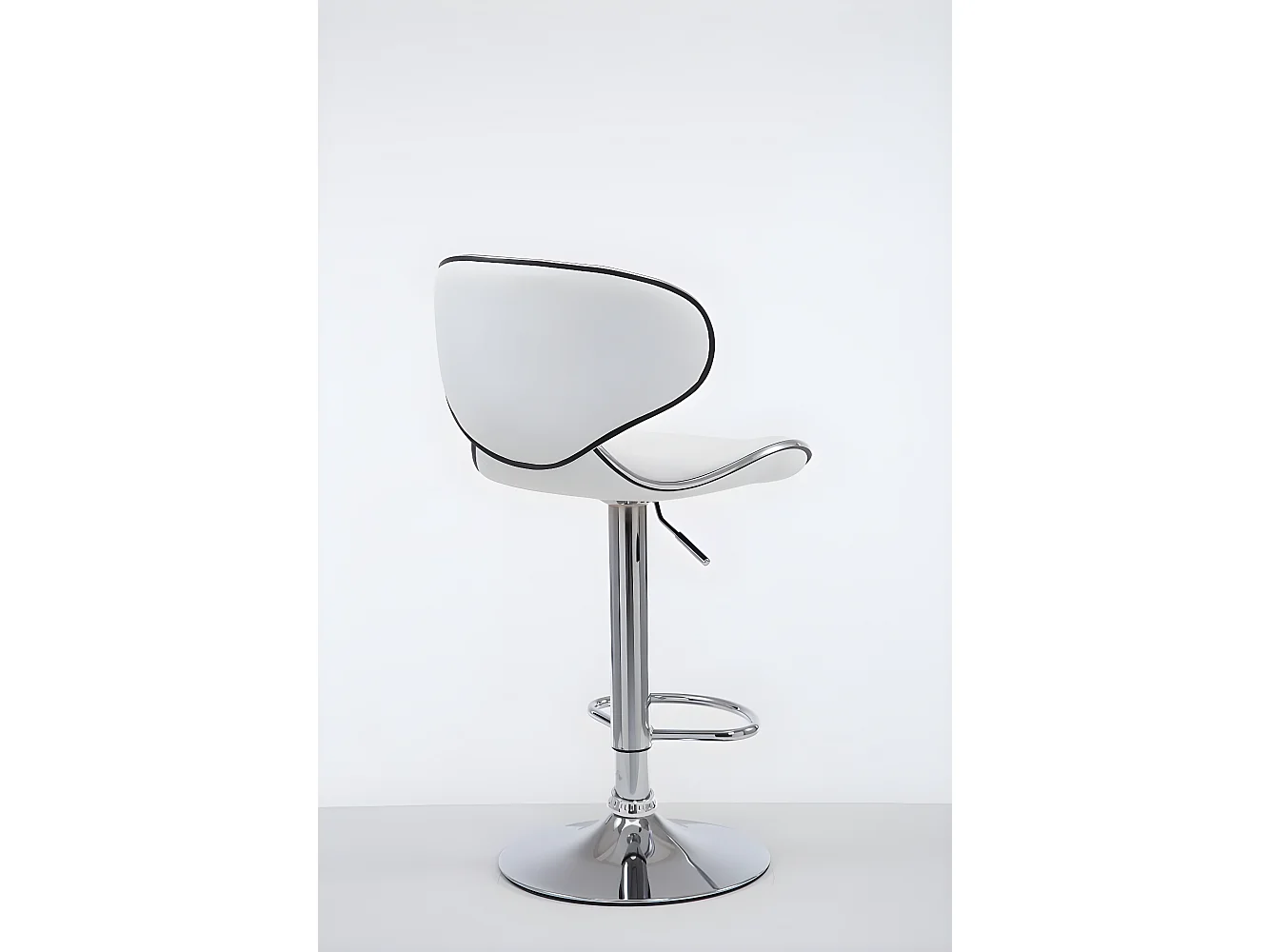 Barkruk - Kunstleer & Metaal in chroomoptiek - wit - Las Vegas V2