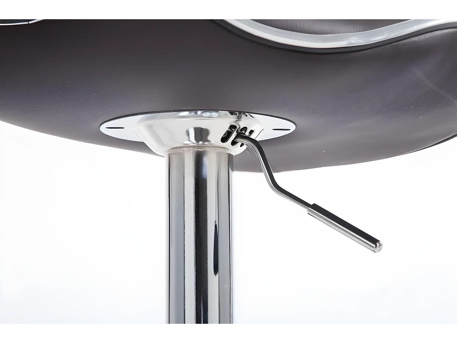 Barkruk - Kunstleer & Metaal in chroomoptiek - bruin - Las Vegas V2