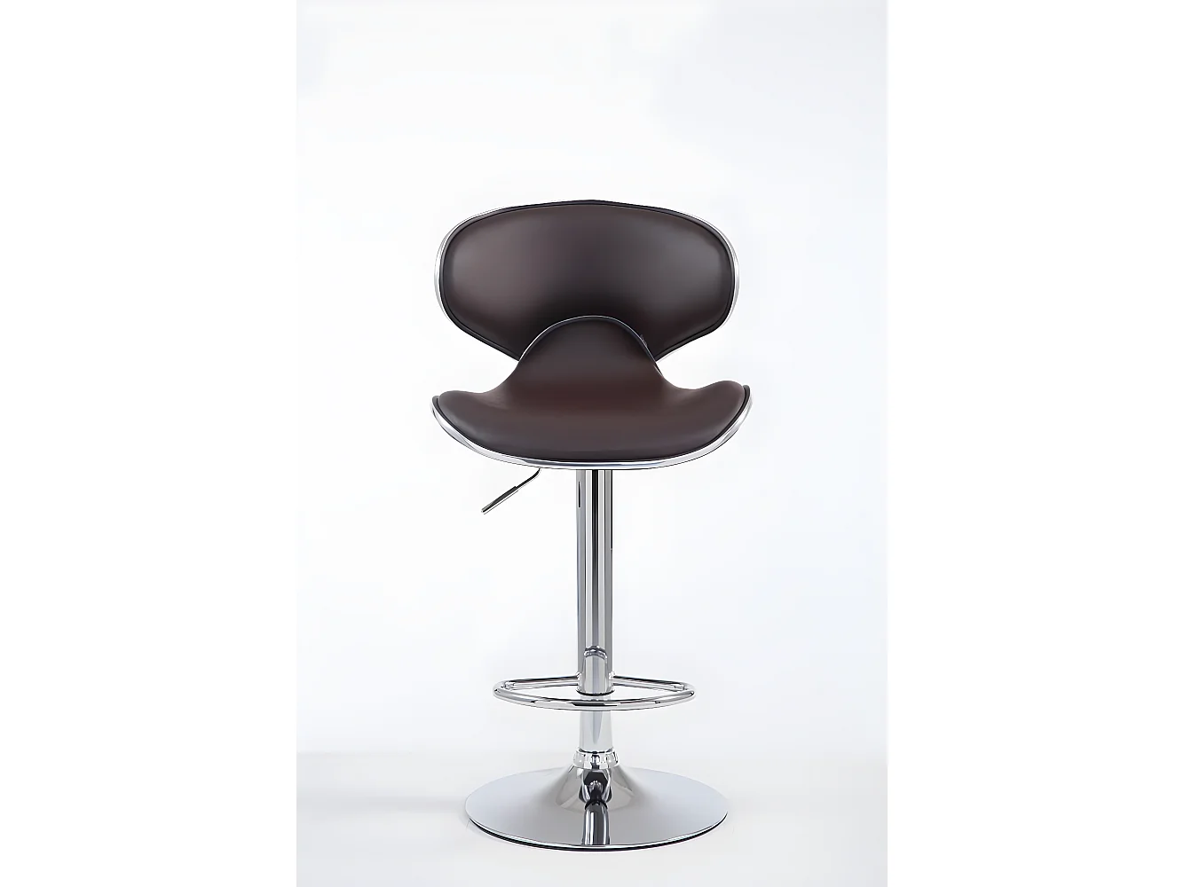 Tabourets de bar - Similicuir & Métal chromé - Marron - Las Vegas V2