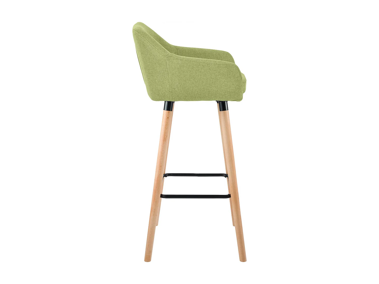 Lot de 2  Tabouret de bar - Tissu - Vert clair - Grant