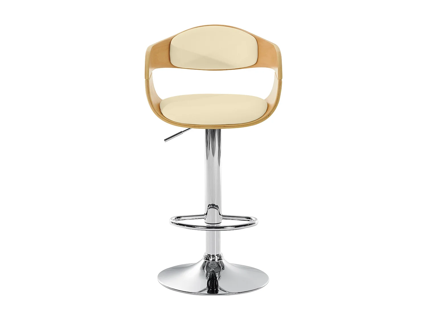 Tabouret de bar - Similicuir - Nature / Crème - Kingston