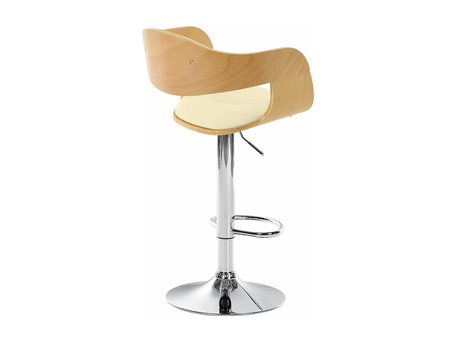 Tabouret de bar - Similicuir - Nature / Crème - Kingston