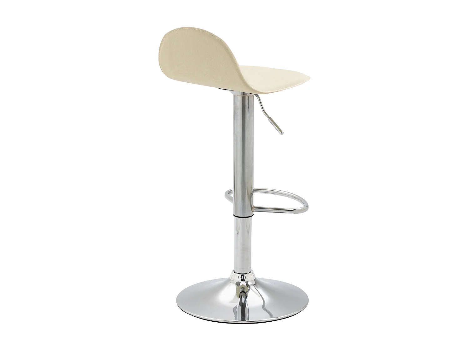 2er Set Barhocker - Kunstleder & Metall - creme - Lana V2