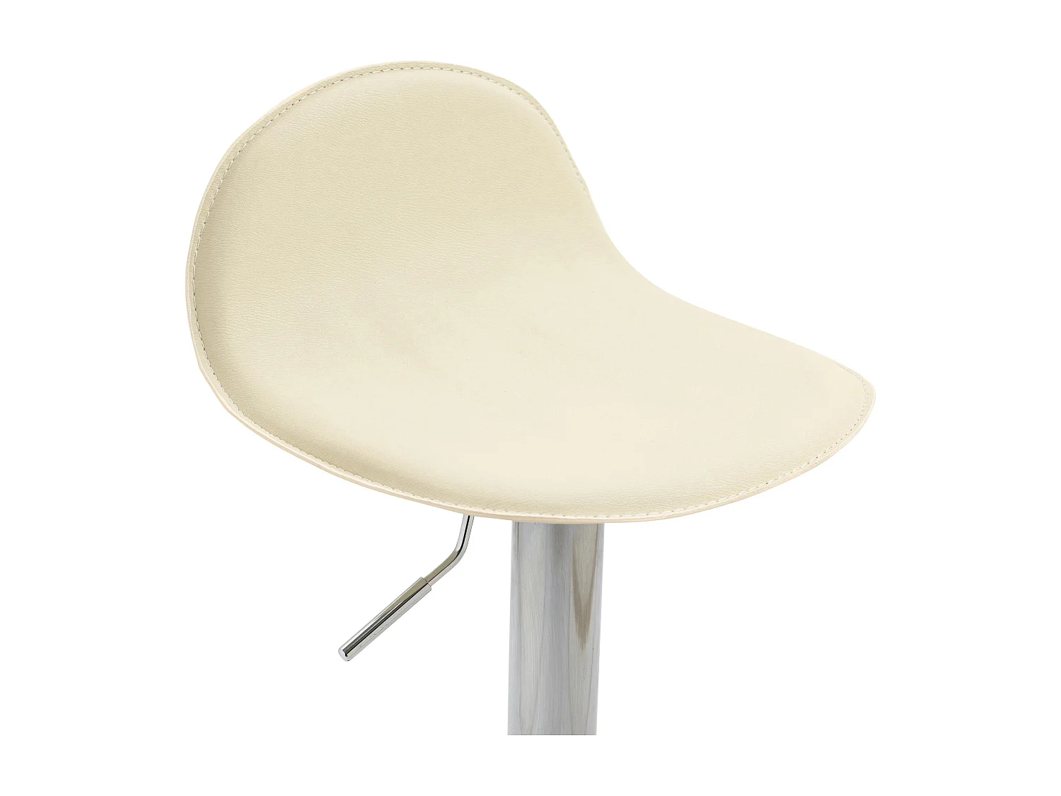 2er Set Barhocker - Kunstleder & Metall - creme - Lana V2