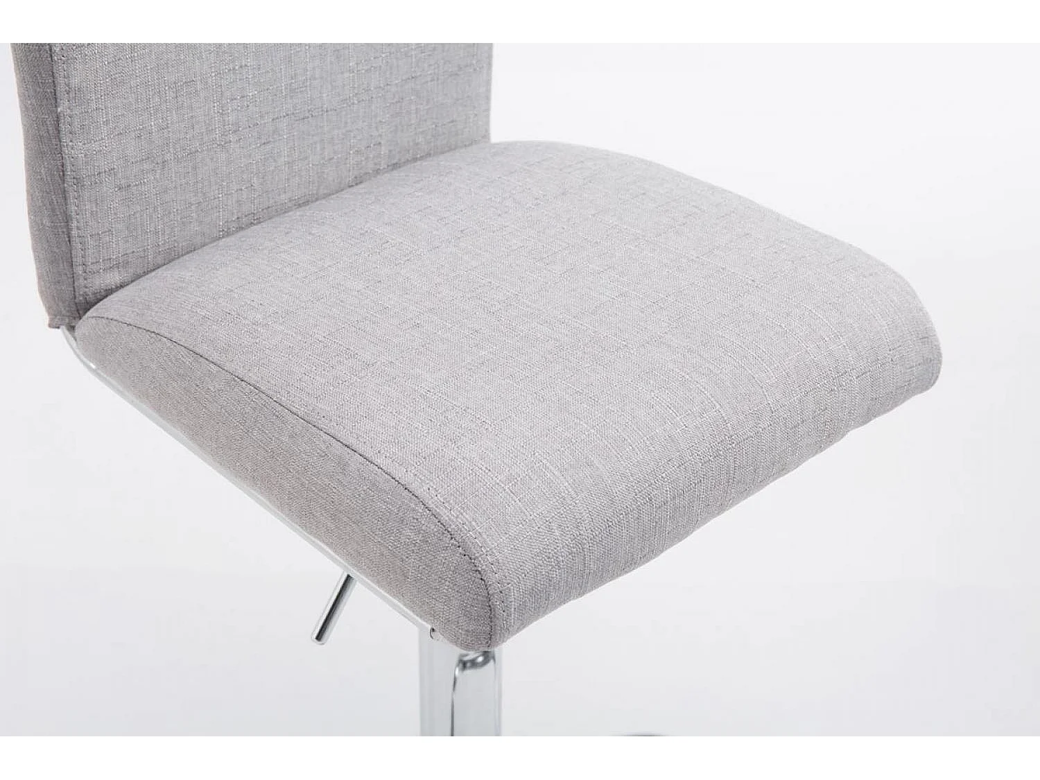 Sgabello da bar - Tessuto & Metallo in look cromato - grigio chiaro - Köln