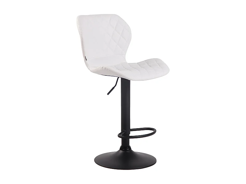 Barhocker - Kunstleder & Metall - weiß - Cork