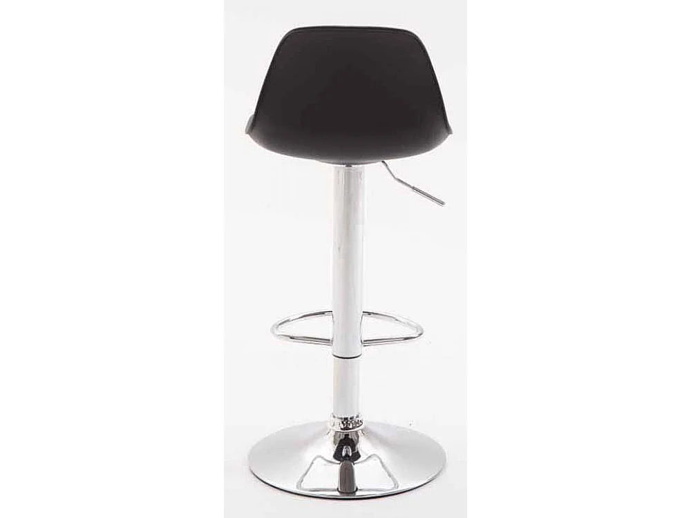 Lot de 2  Tabouret de bar - Similicuir & Chrome - Noir - Kiel