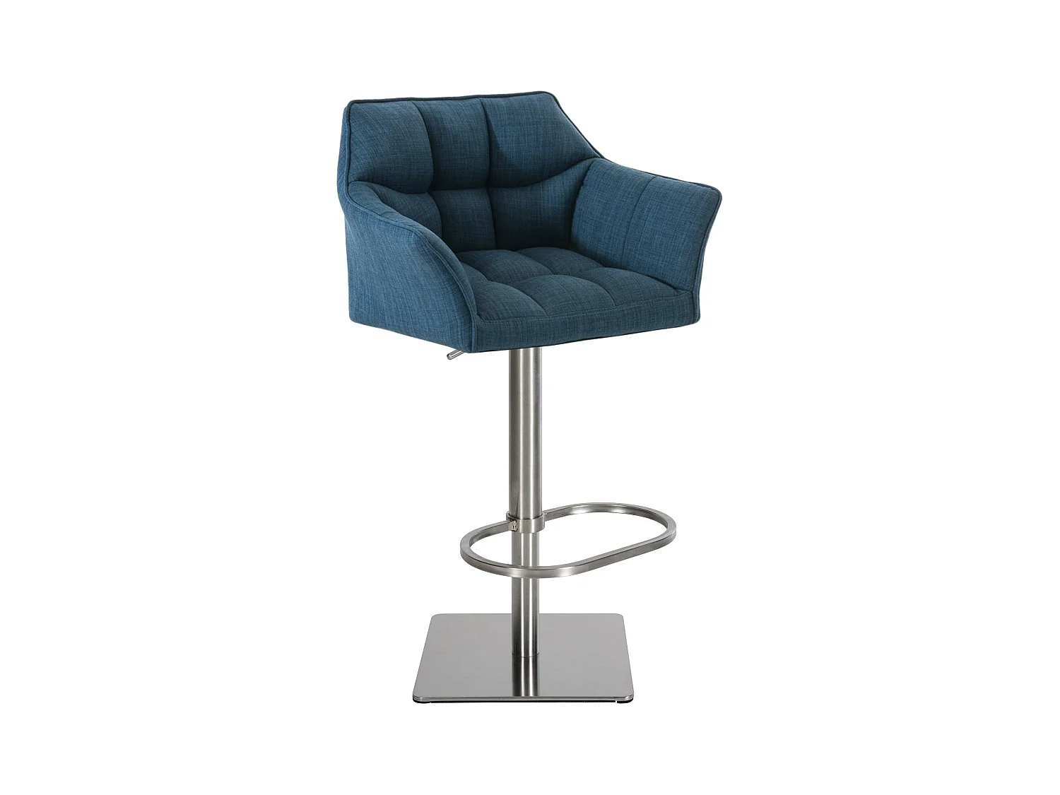 Barhocker - Stoff & edelstahl - blau - Damaso
