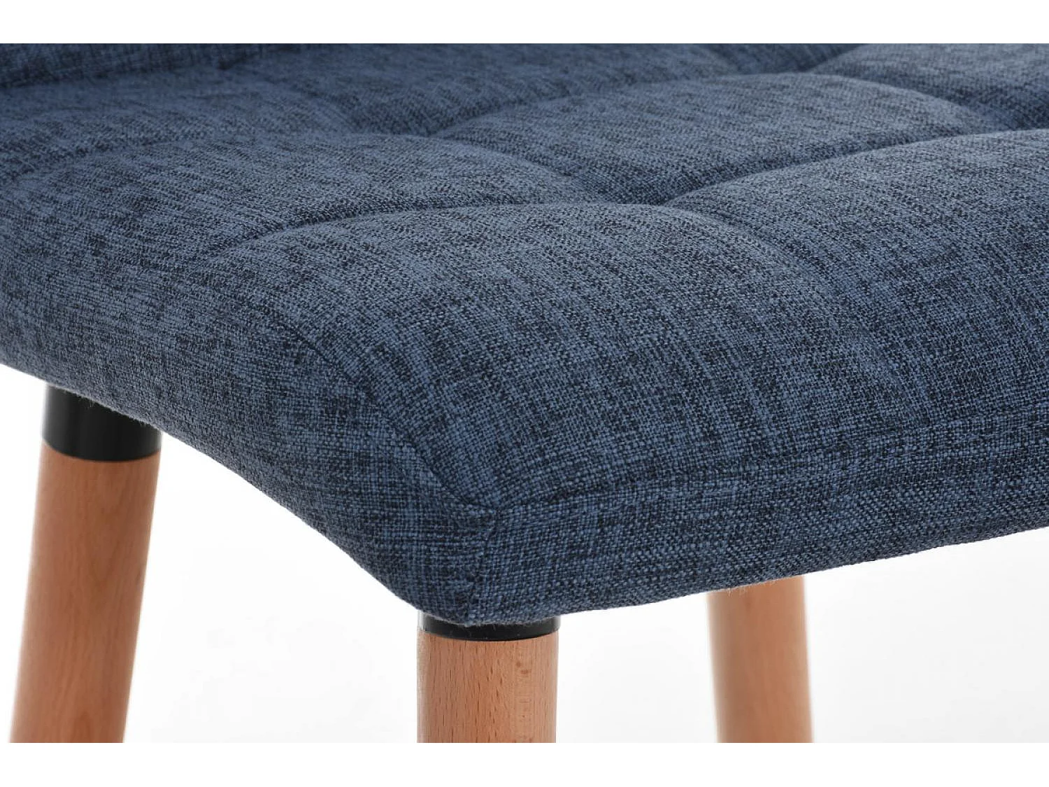 Tabouret de bar - Tissu & Noir - Bleu - Lincoln