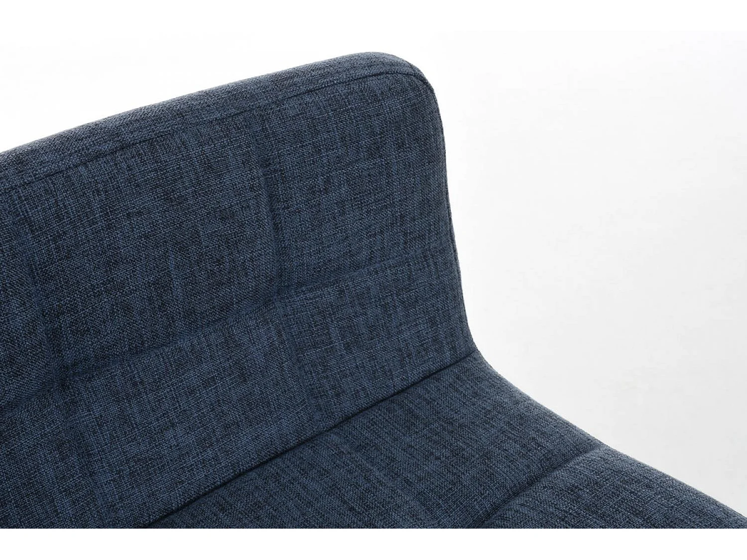 Tabouret de bar - Tissu & Noir - Bleu - Lincoln