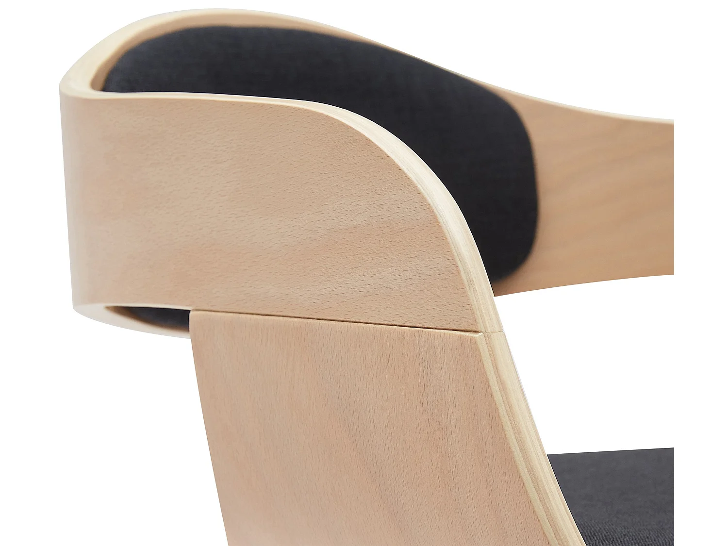 Tabouret de bar - Tissu - Nature / Noir - Kingston