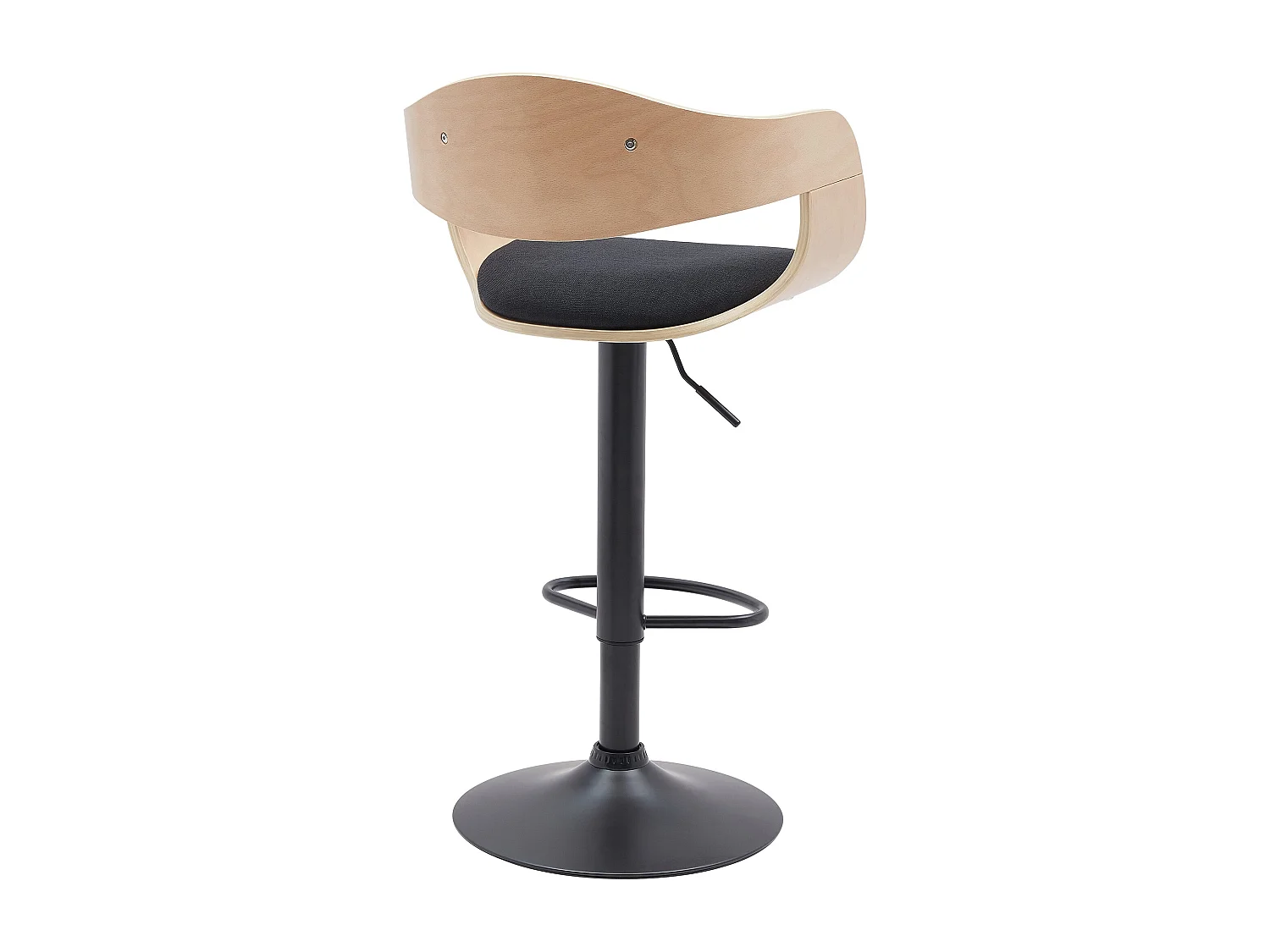 Tabouret de bar - Tissu - Nature / Noir - Kingston