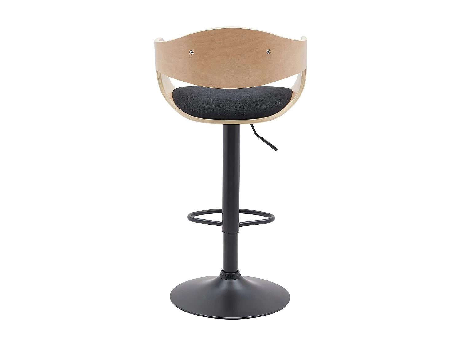 Tabouret de bar - Tissu - Nature / Noir - Kingston