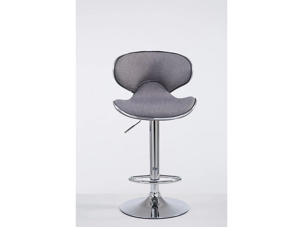 Tabouret de bar - Tissu & Métal - Gris clair - Las Vegas V2