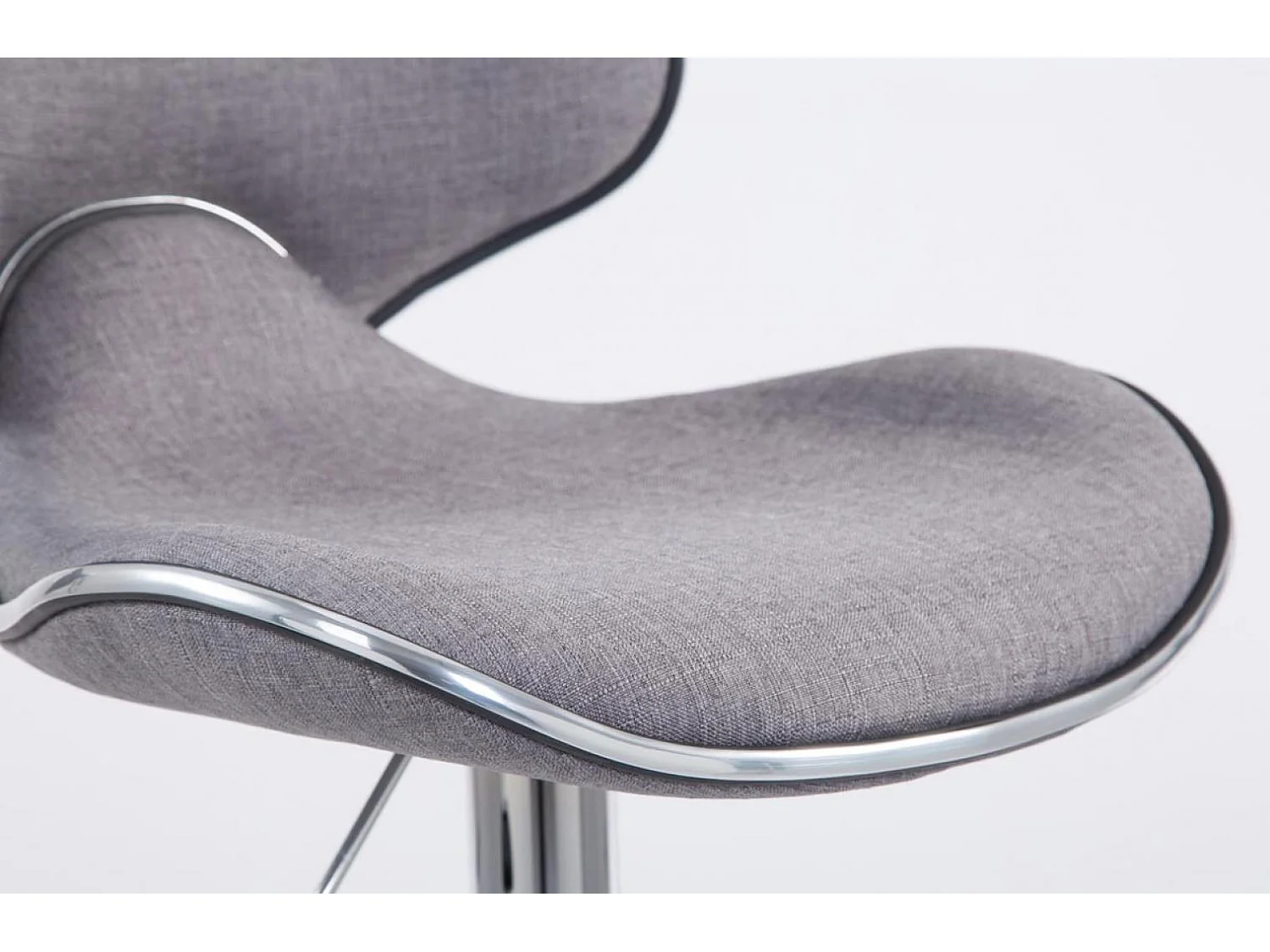 Tabouret de bar - Tissu & Métal - Gris clair - Las Vegas V2