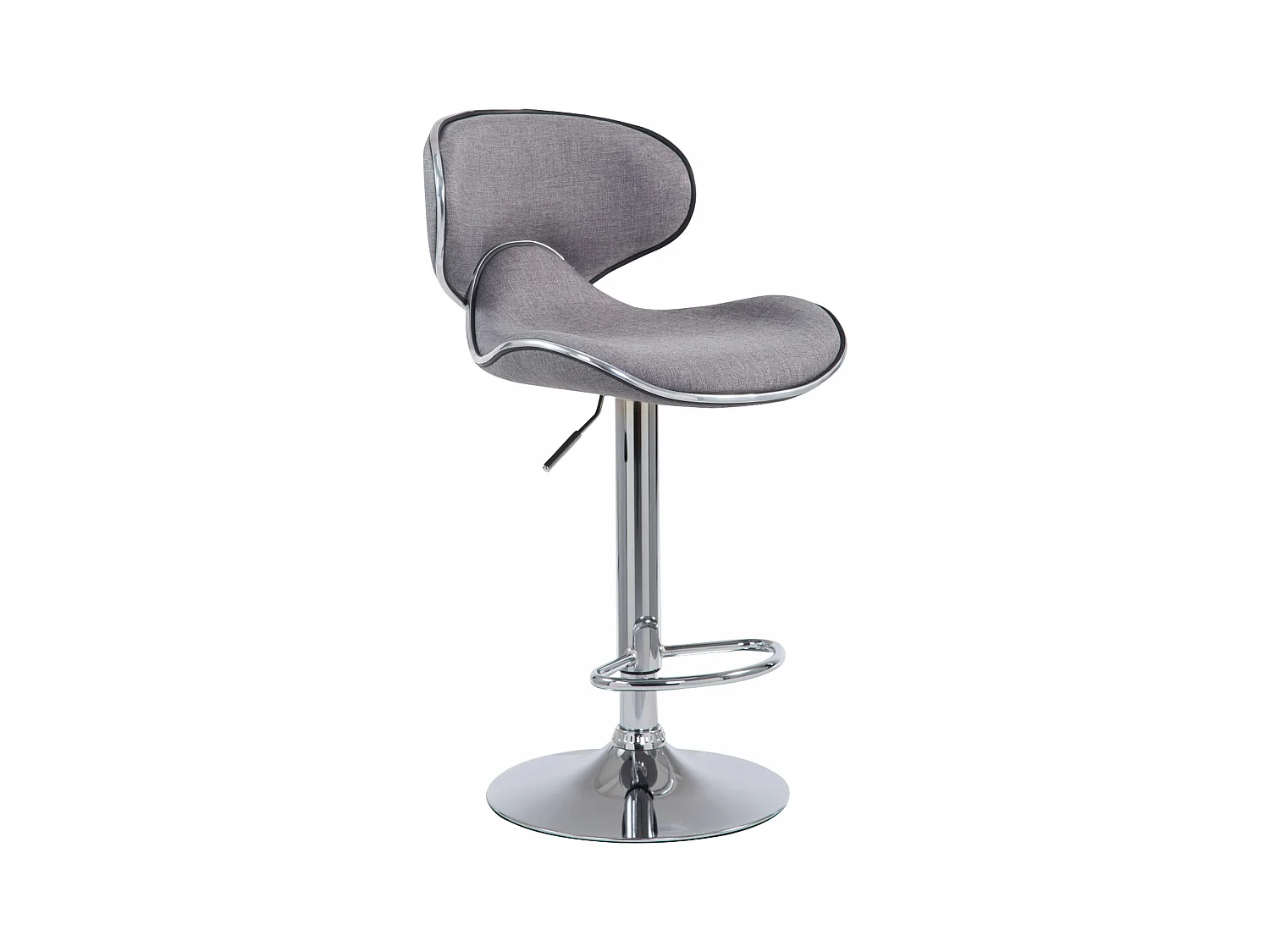 Tabouret de bar - Tissu & Métal - Gris clair - Las Vegas V2