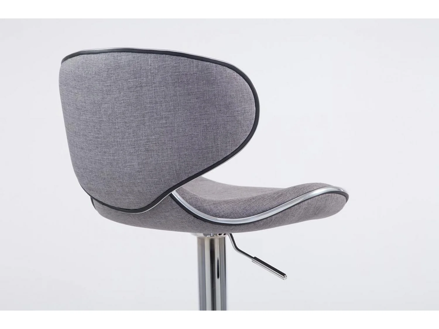 Tabouret de bar - Tissu & Métal - Gris clair - Las Vegas V2