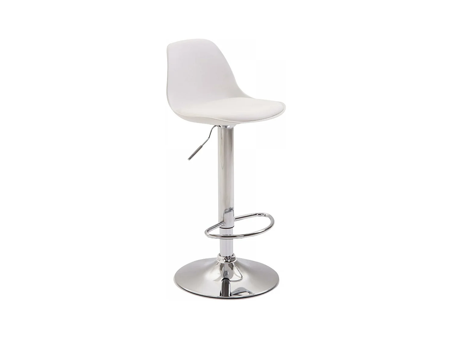 Tabouret de bar - Plastique & Métal - Blanc - Kiel