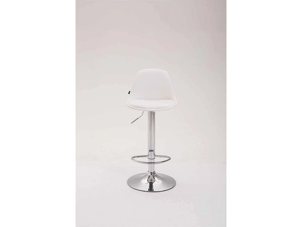 Tabouret de bar - Similicuir & Métal - Blanc - Kiel