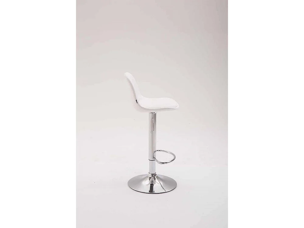 Tabouret de bar - Similicuir & Métal - Blanc - Kiel