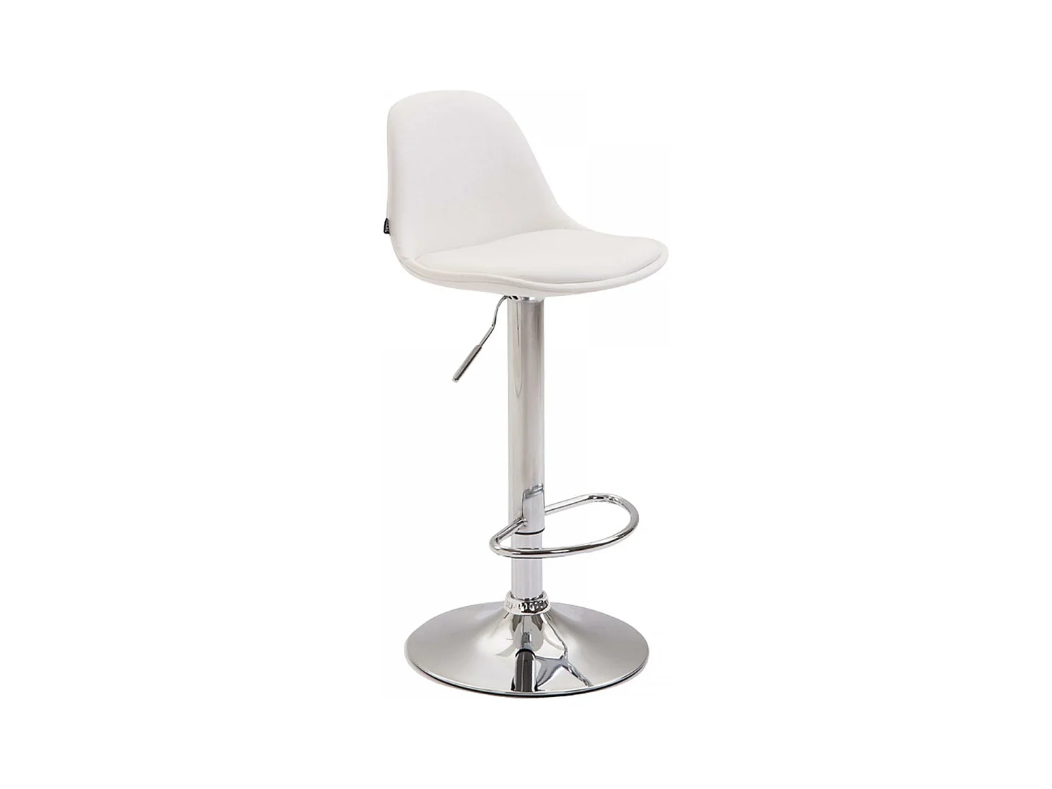 Tabouret de bar - Similicuir & Métal - Blanc - Kiel