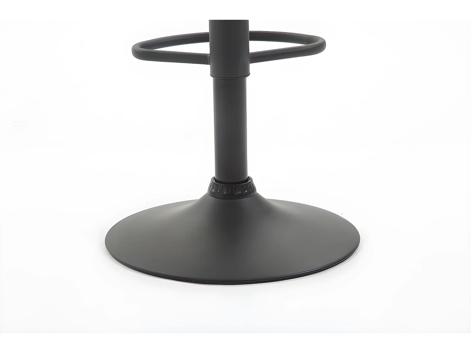 Lot de 2 Tabourets de bar - Similicuir (PVC) & Métal noir mat - Blanc - Braga