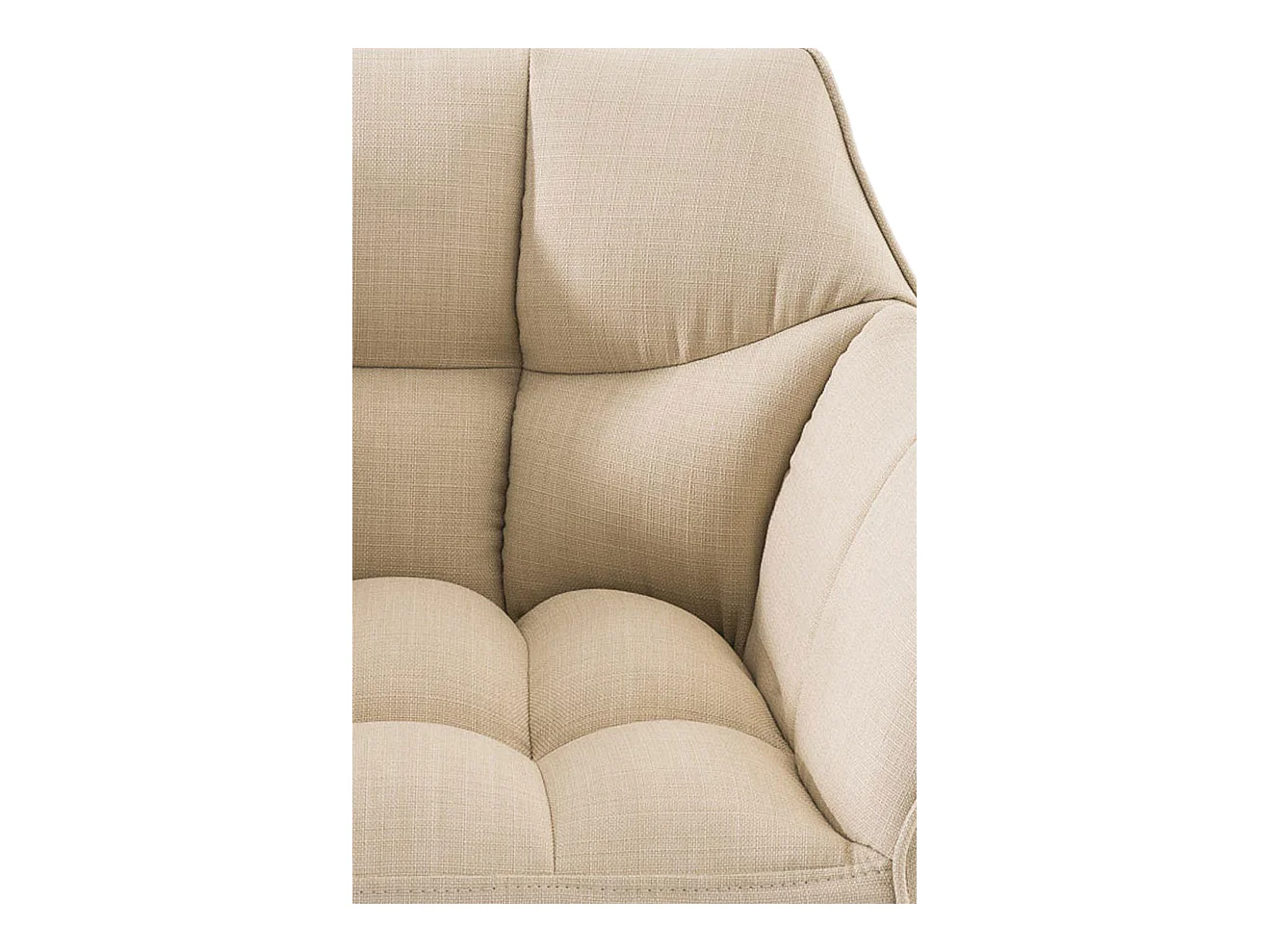 Barhocker - Stoff & schwarz - creme - Damaso