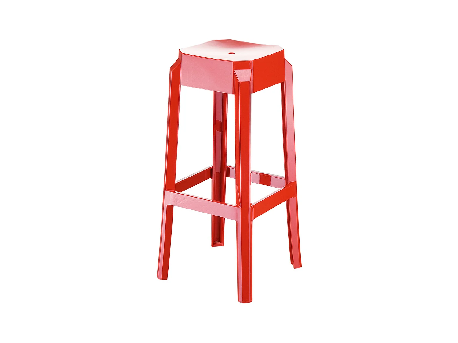 Tabouret de bar - Plastique & Plastique - Rouge - FOX
