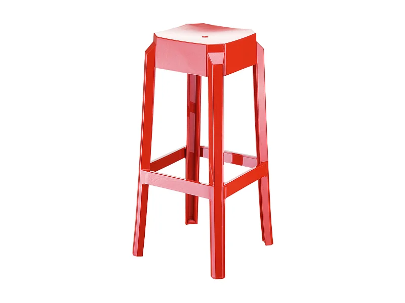 Tabouret de bar - Plastique - Rouge - FOX