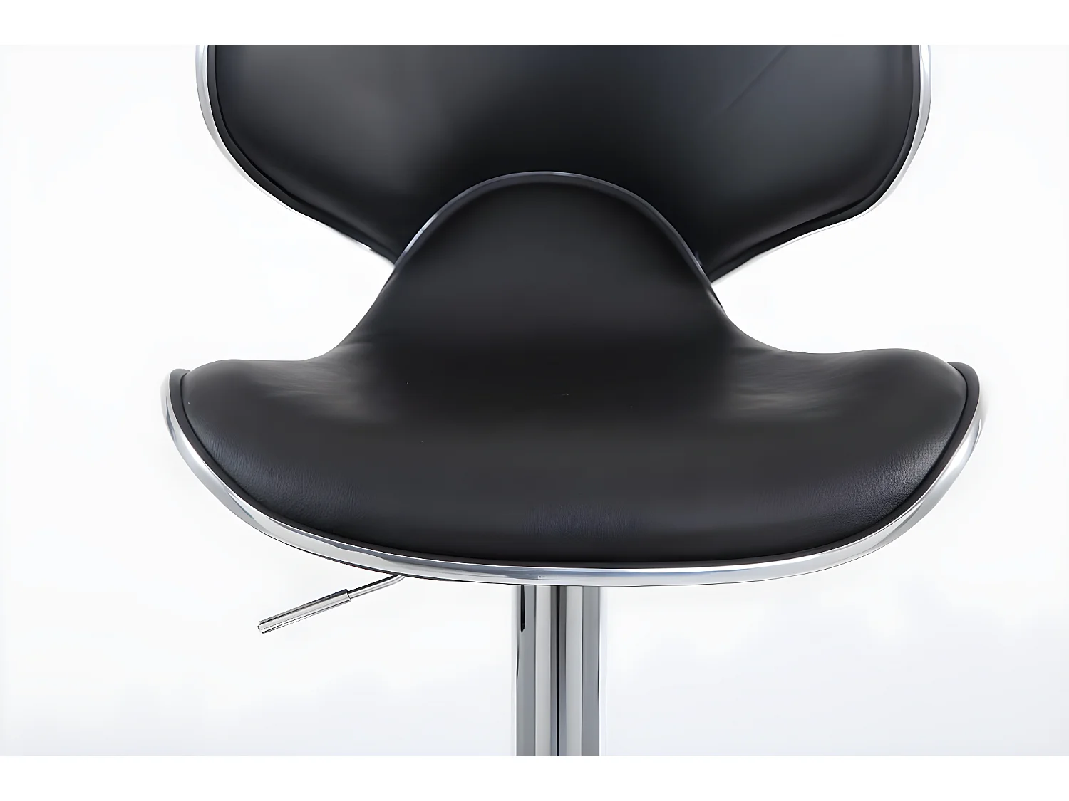 Tabourets de bar - Similicuir & Métal chromé - Noir - Las Vegas V2