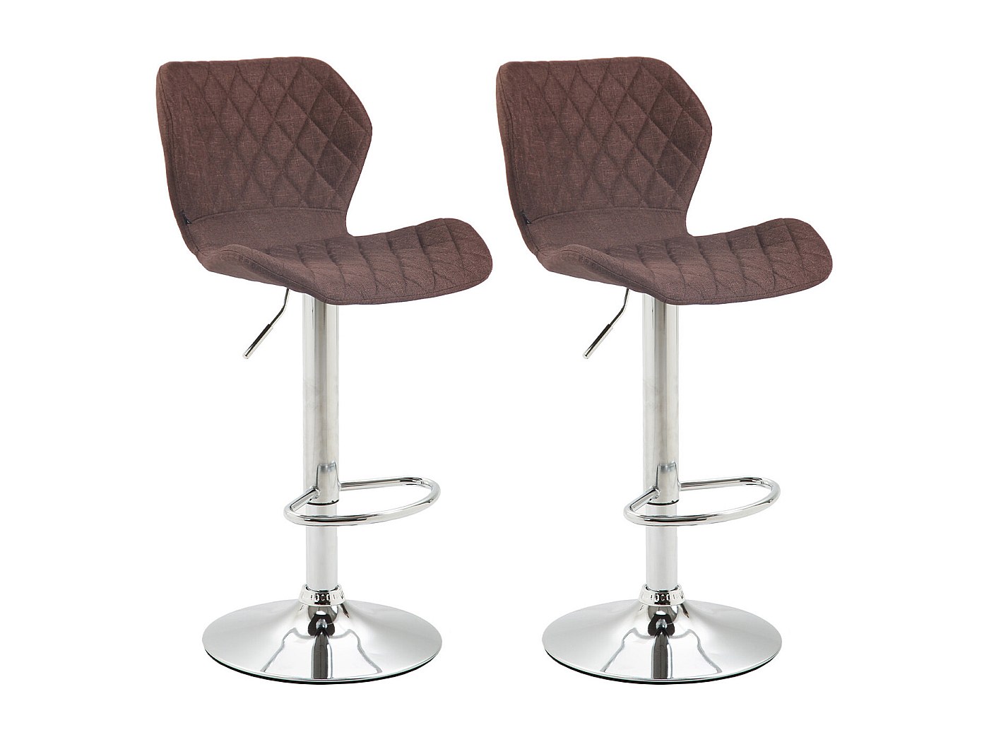 Lot De 3 Tabourets De Bar Nusetx - Design Moderne Marron - Charge Max 150 Kg Par Tabouret - Pour Cuisine Ou Salon