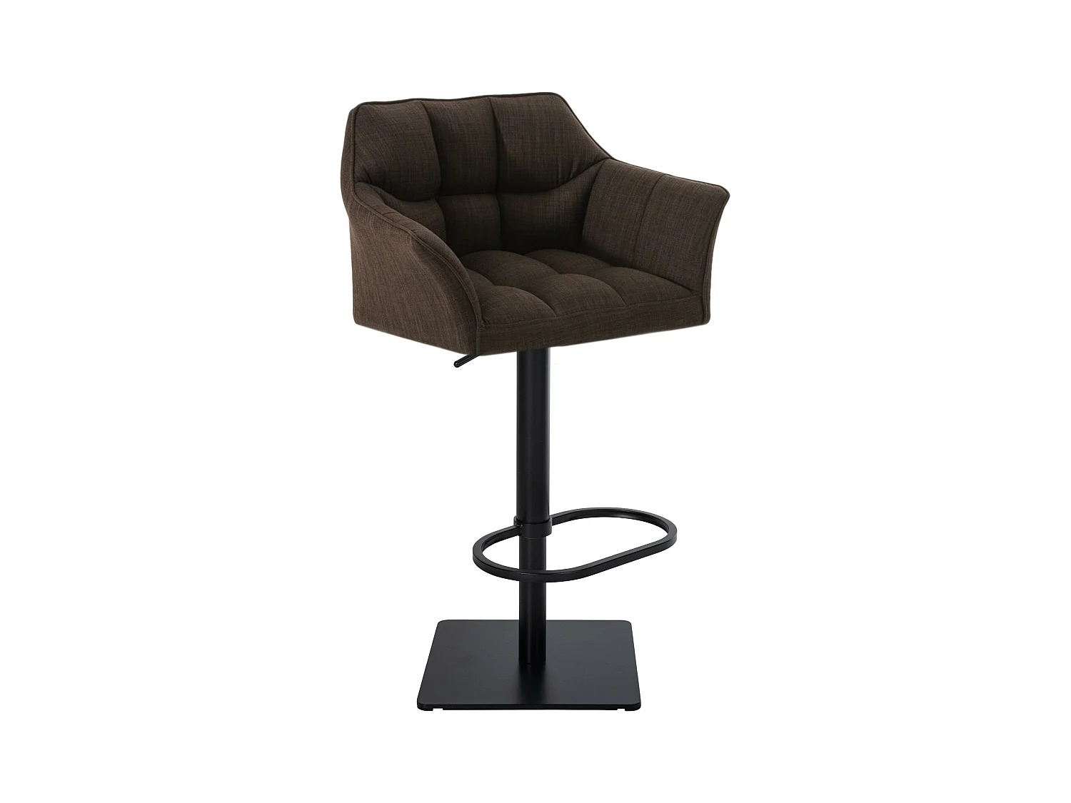 Barhocker - Stoff & schwarz - braun - Damaso