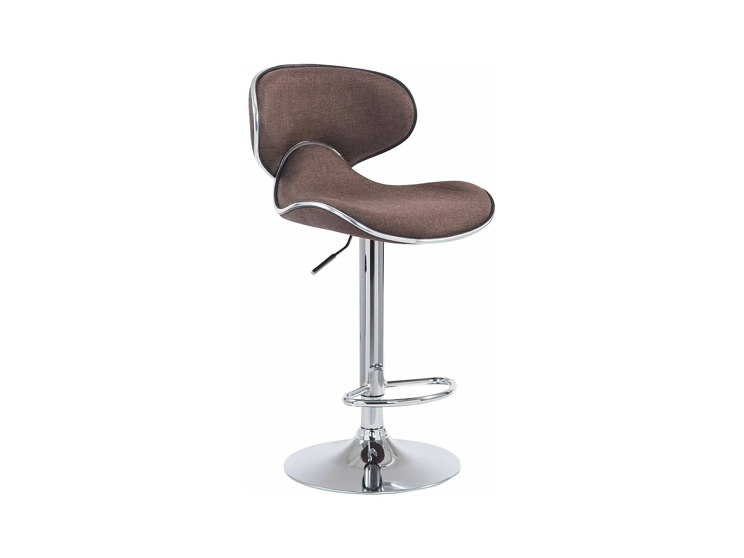 Barhocker - Stoff & Metall - braun - Las Vegas V2