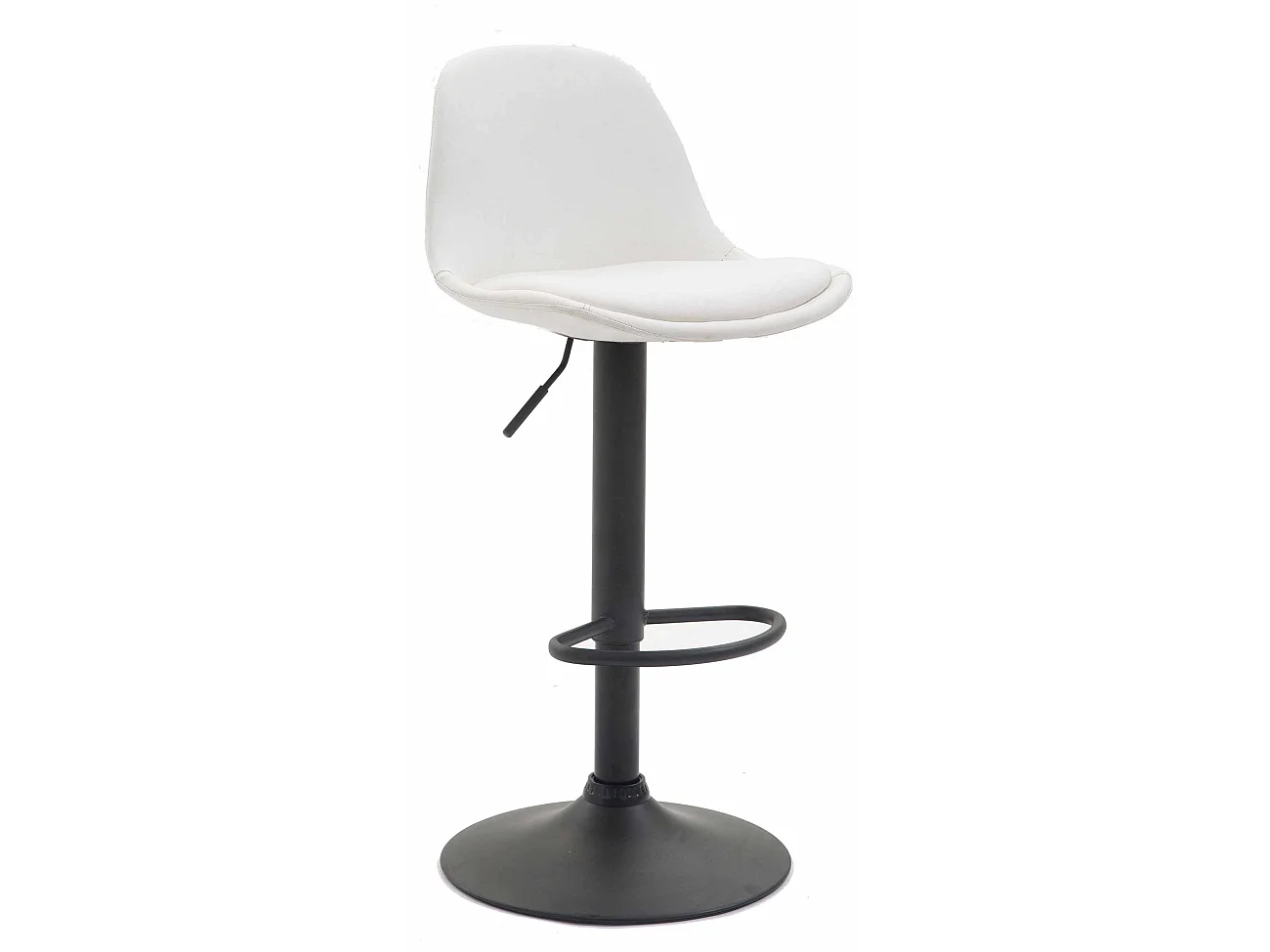 Tabouret de bar - Similicuir & Métal - Blanc - Kiel