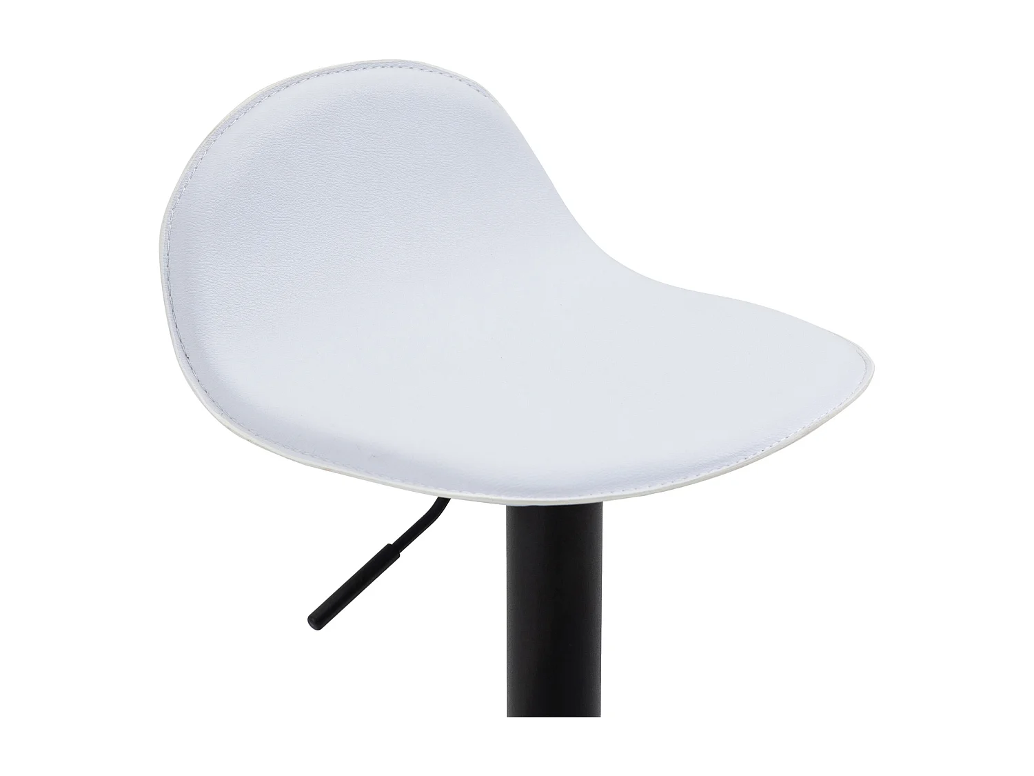 Lot de 2 Tabourets de bar - Similicuir & Métal - Blanc - Lana V2