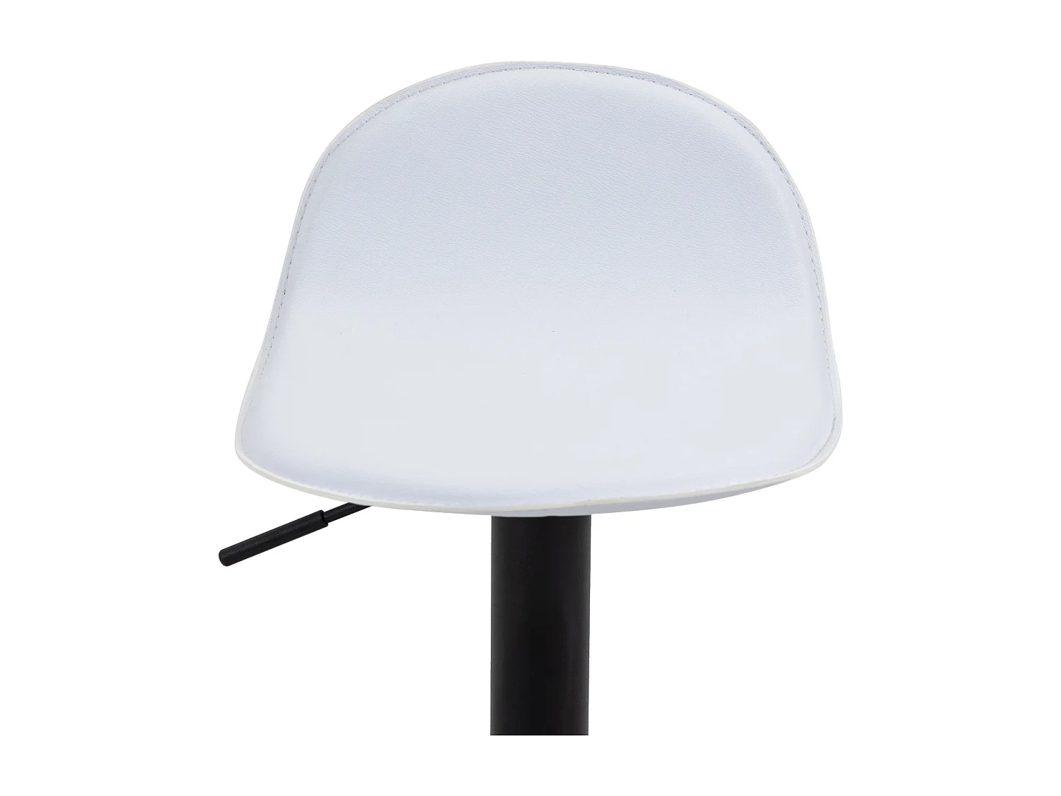 Lot de 2 Tabourets de bar - Similicuir & Métal - Blanc - Lana V2