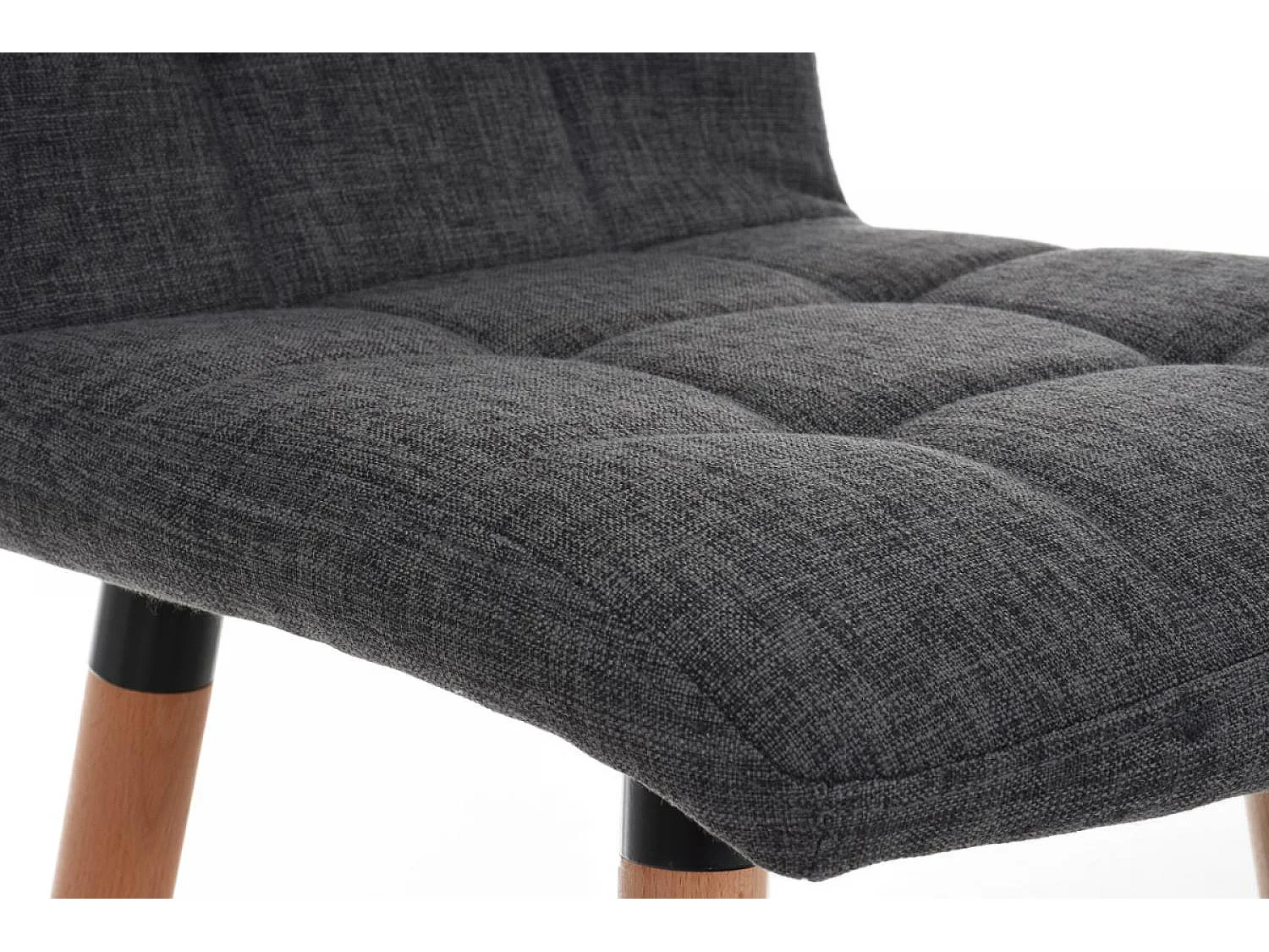 Tabouret de bar - Tissu & Noir - Gris clair - Lincoln