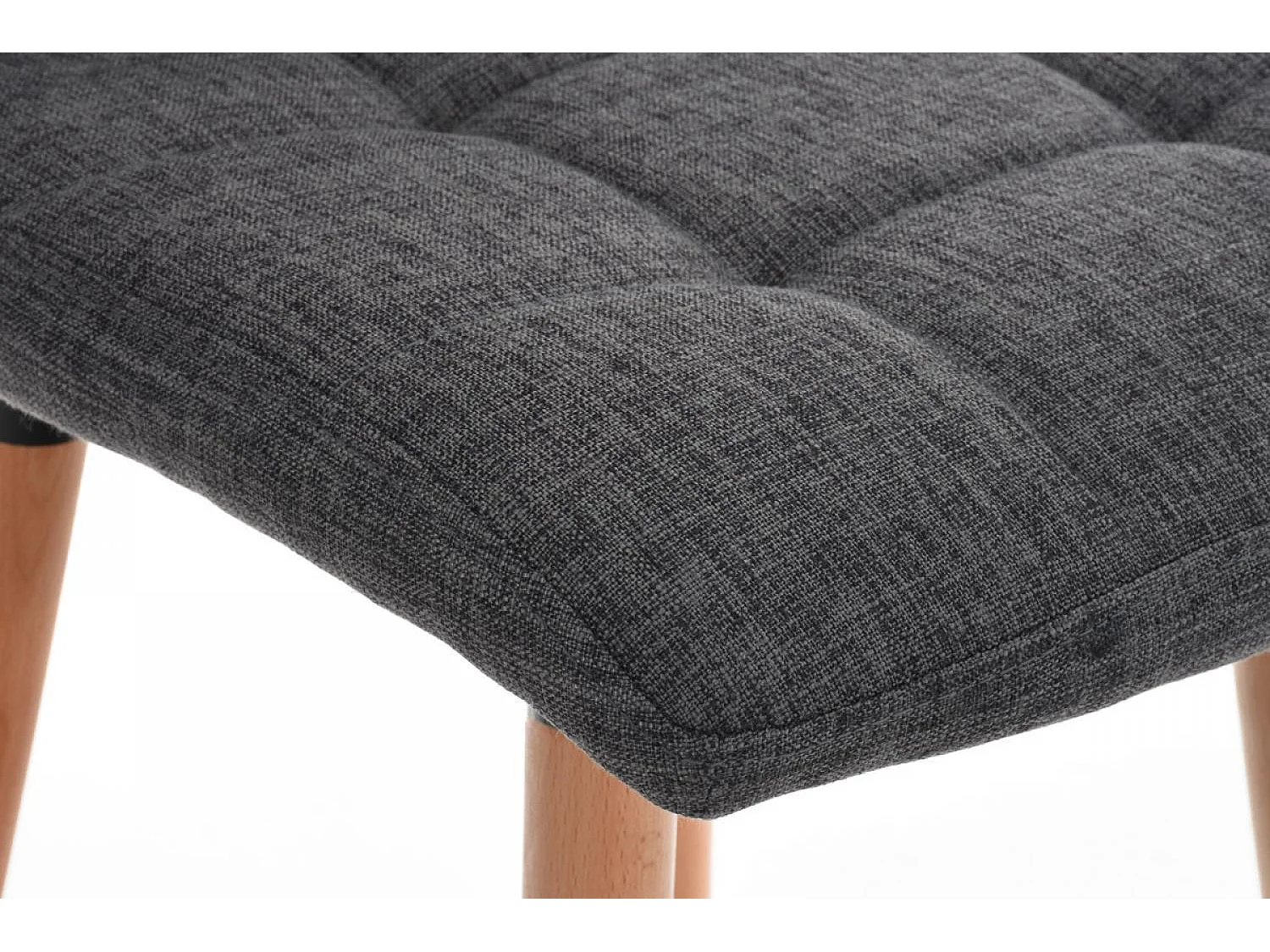 Tabouret de bar - Tissu & Noir - Gris clair - Lincoln