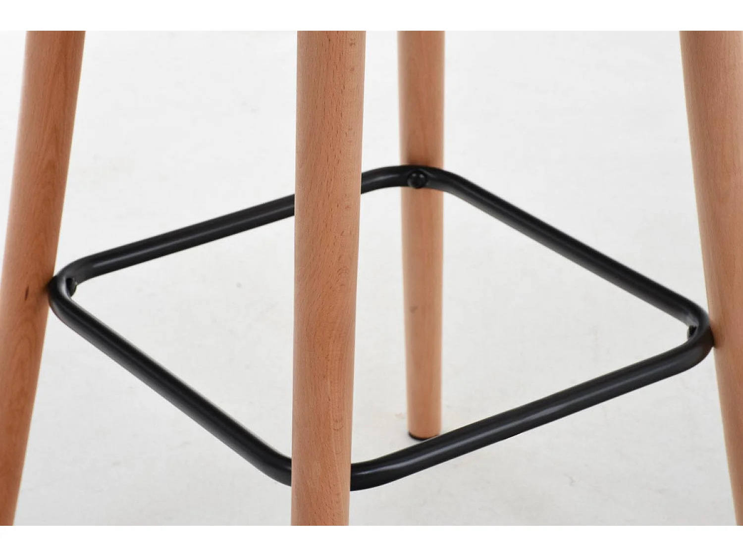 Tabouret de bar - Tissu & Noir - Gris clair - Lincoln