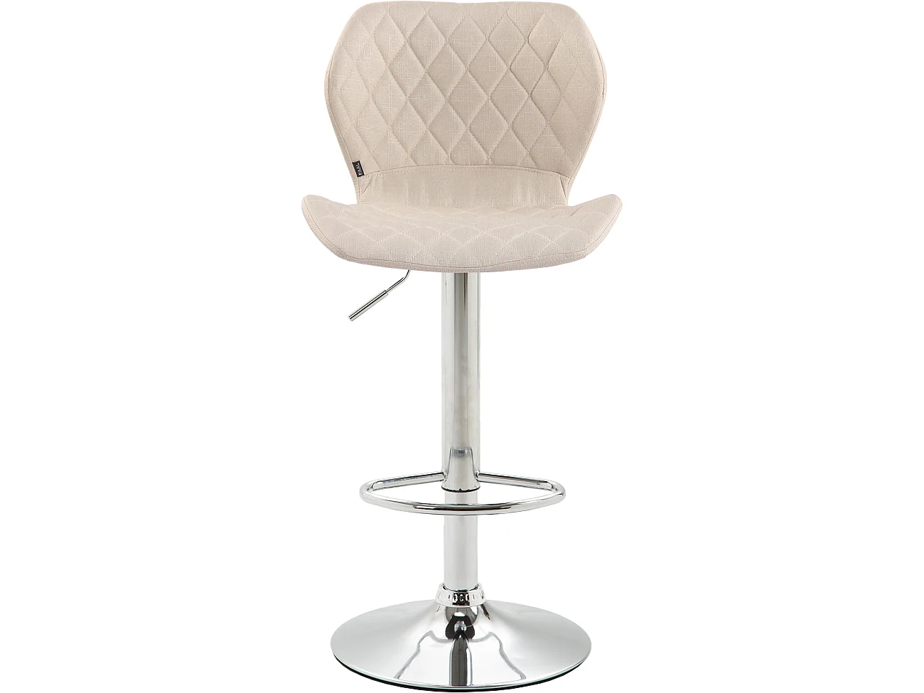 Lot de 2 Tabourets de bar - Tissu & Métal - Crème - Cork